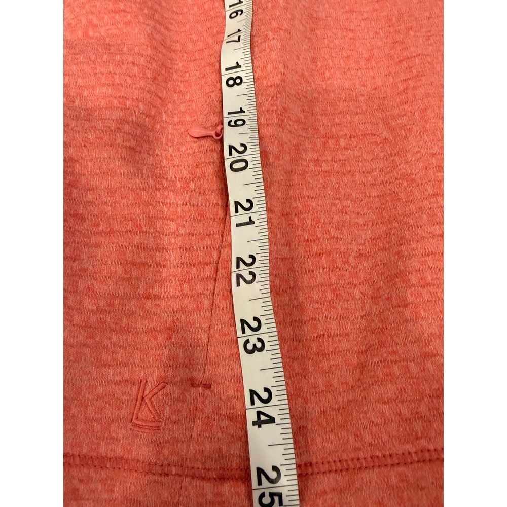 Kate Lord The Greenbrier Coral Orange Quarter Zip Pullover Sweater KE50 Large - Picture 5 of 9